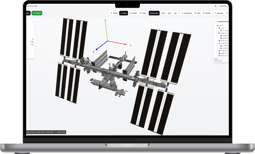 CADDaddy - Free Online CAD Viewer for STEP, IGES, STL, OBJ, GLTF, FBX